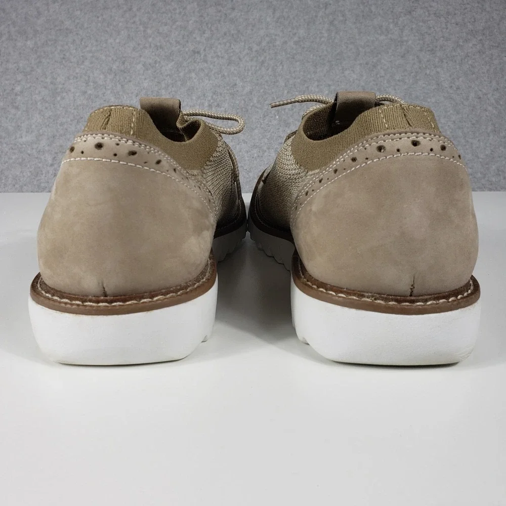 J.Murphy Johnston & Murphy Mens 10.5M Tan Knit Wingtip Oxford Shoes‎ 59-1770